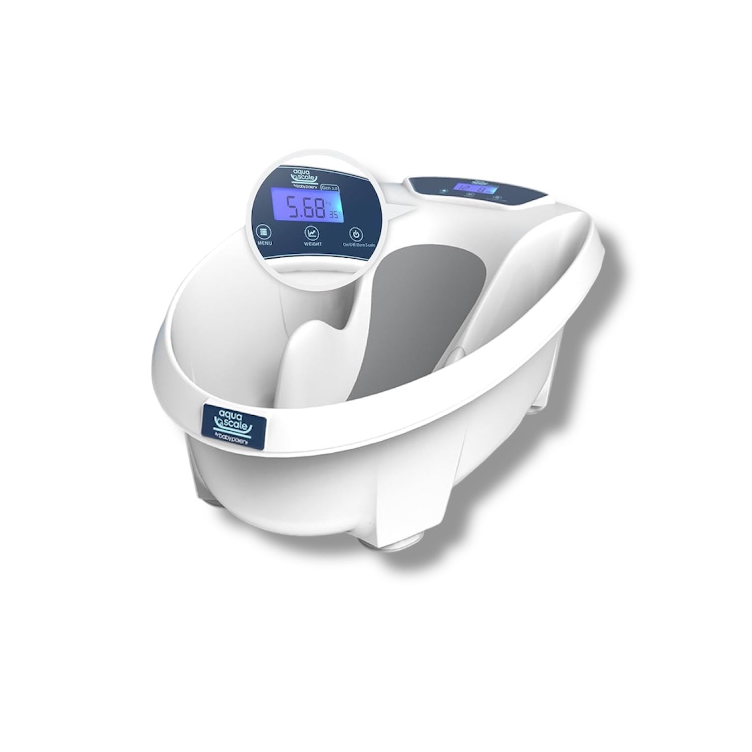 AquaScale V3 Bagnetto Digitale con Bilancia e Termometro per Neonati