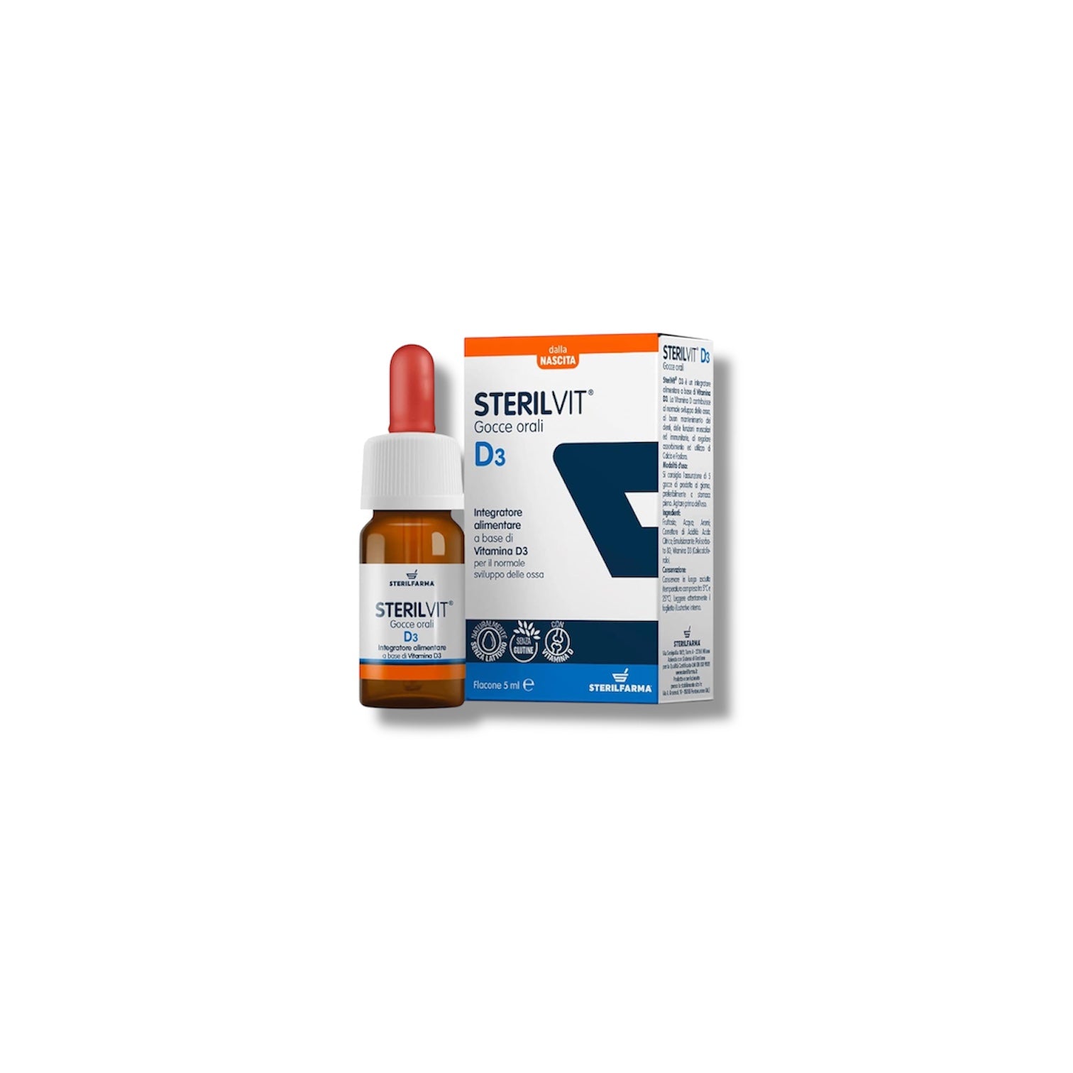 Sterilfarma Sterilvit D3 Gocce Orali Integratore di Vitamina D 5 ml